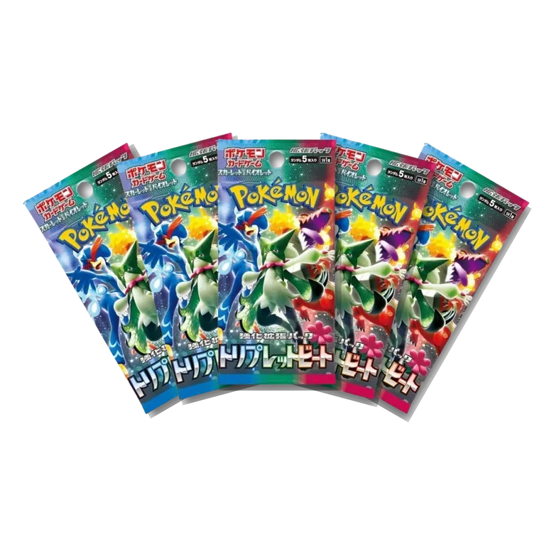 Triplet Beat · 5-Pack Bundle Japanese Pokémon booster packs, factory sealed