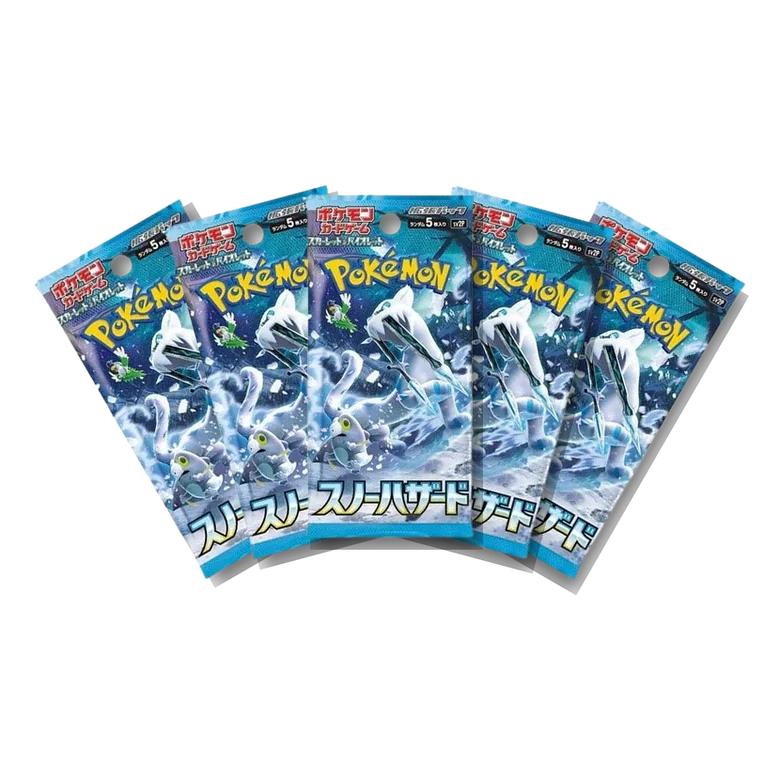 Snow Hazard · 5-Pack Bundle Japanese Pokémon booster packs, factory sealed