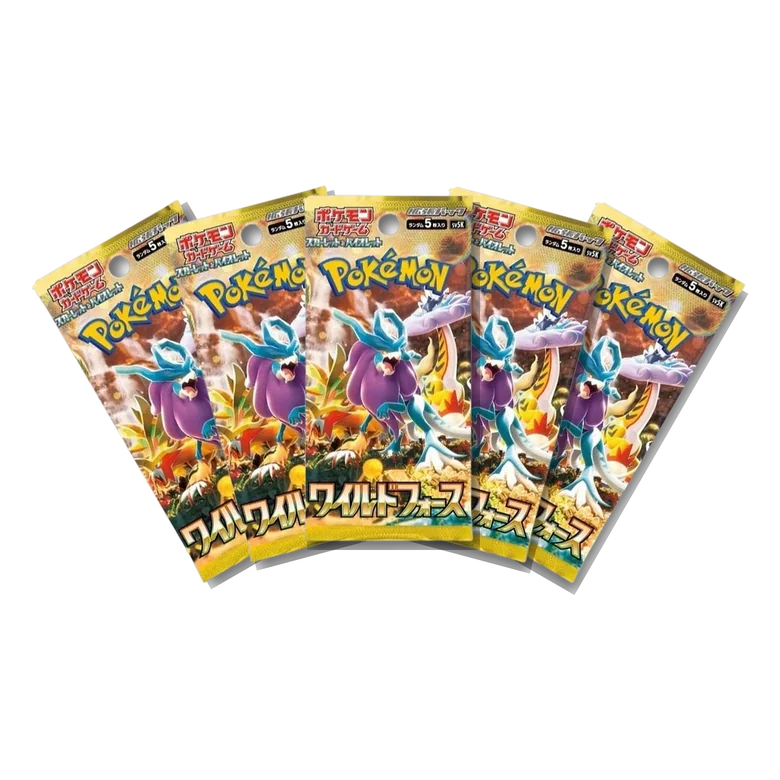 Wild Force · 5-Pack Bundle Japanese Pokémon booster packs, factory sealed