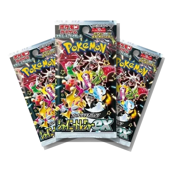 Shiny Treasure ex · 3-Pack Bundle Japanese Pokémon booster packs, factory sealed