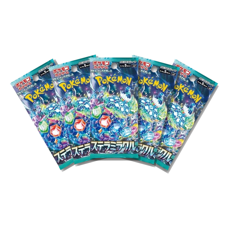 Stella Miracle · 5-Pack Bundle Japanese Pokémon booster packs, factory sealed