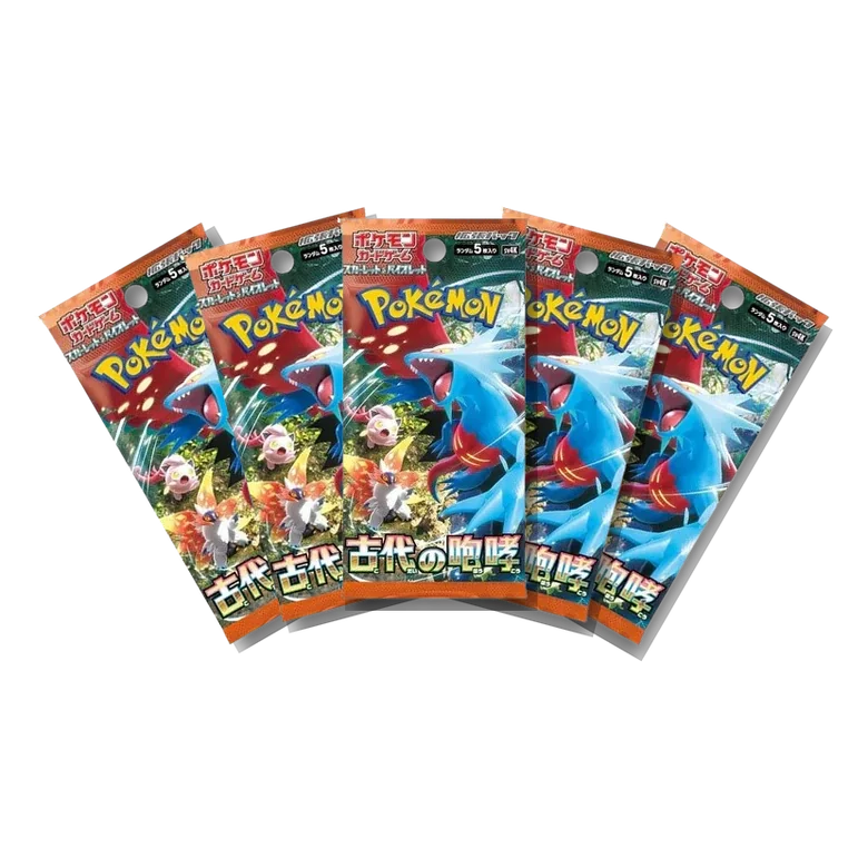 Ancient Roar · 5-Pack Bundle Japanese Pokémon booster packs, factory sealed