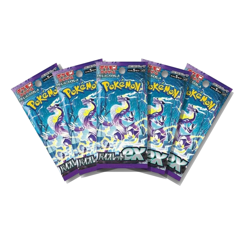 Violet ex Box · 5-Pack Bundle Japanese Pokémon booster packs, factory sealed