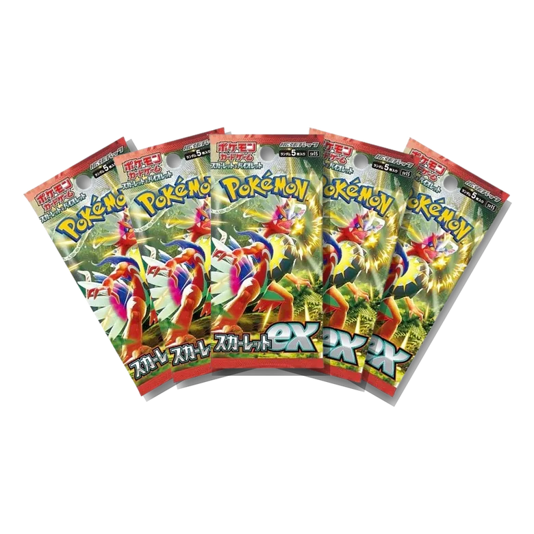 Scarlet ex Box · 5-Pack Bundle Japanese Pokémon booster packs, factory sealed
