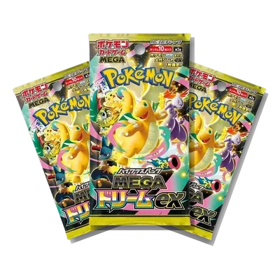 Mega Dream ex · 3-Pack Bundle, Japanese Pokémon pack bundle